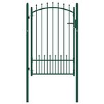 VIDAXL Portail de cloture avec pointes Acier 100x150 cm Vert