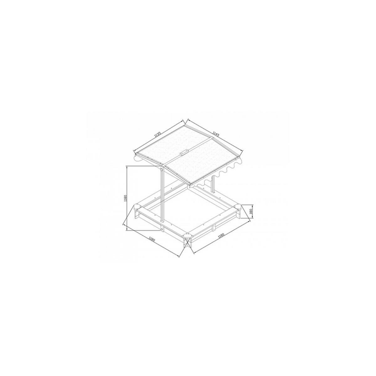 Axi House Axi LILY Bac a sable avec tenture reglable