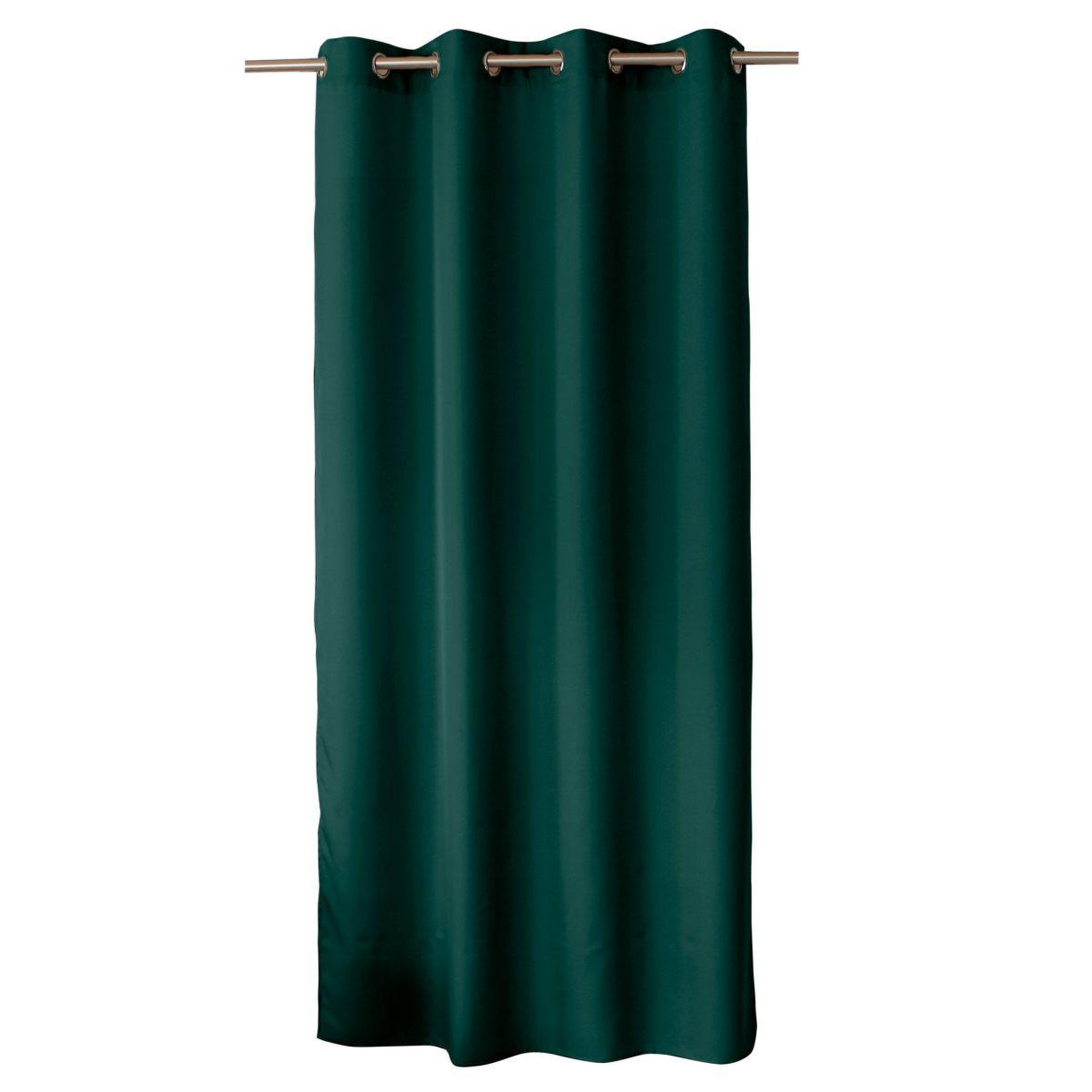 Voir la diapositive 3 : ENJOY HOME Rideau à œillets uni  basic  140x240cm vert foncé