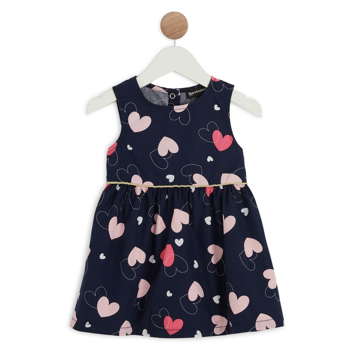 INEXTENSO Robe coeurs marine bébé fille