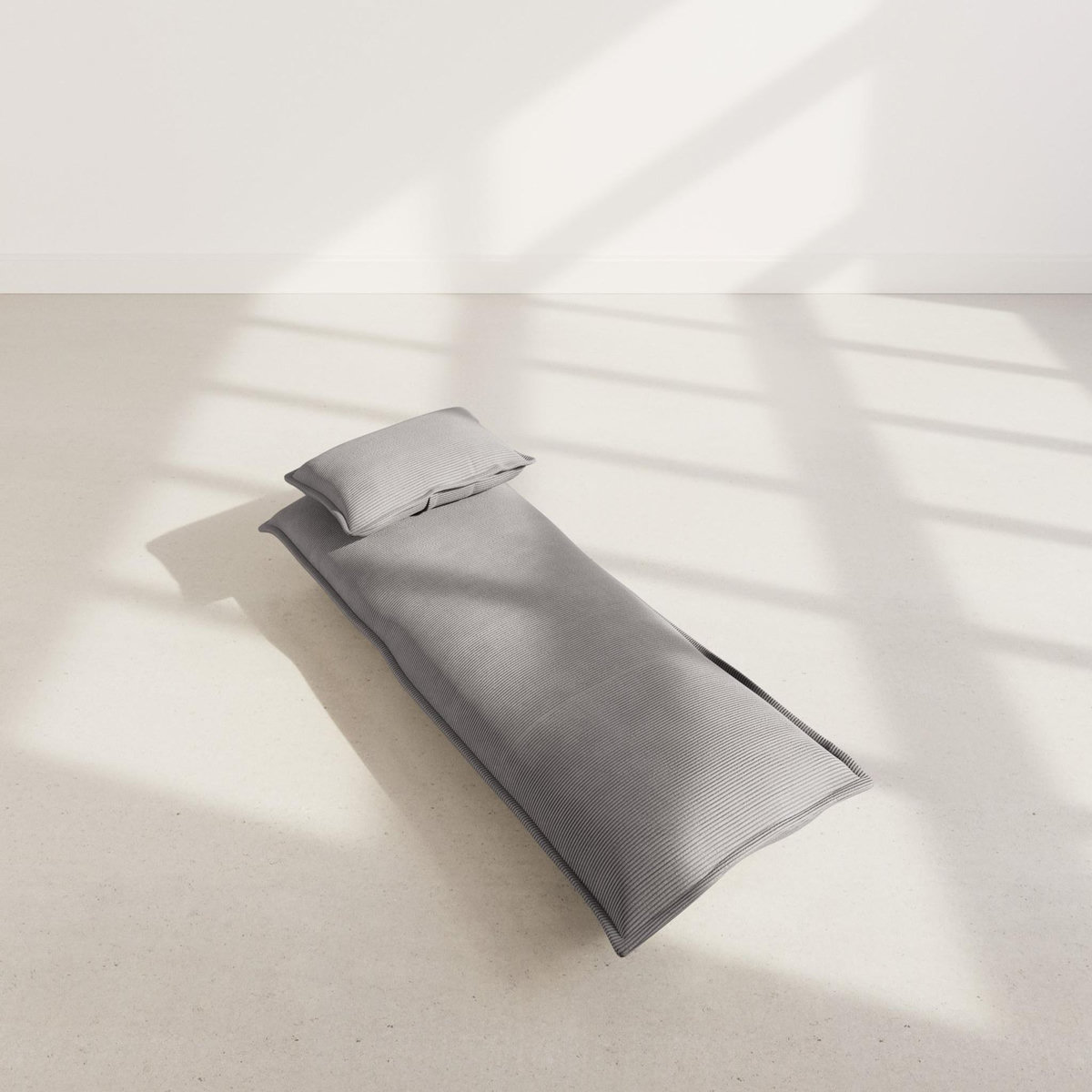 BEST MOBILIER Candice - banquette 1 place convertible clic-clac en velours côtelé