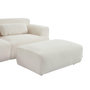 Voir la diapositive 5 : SWEEEK Pouf. module pour canapé. repose-pieds pour canapé 3 places en bouclette blanche. L 102 x P 70 x H 41cm - Wallas