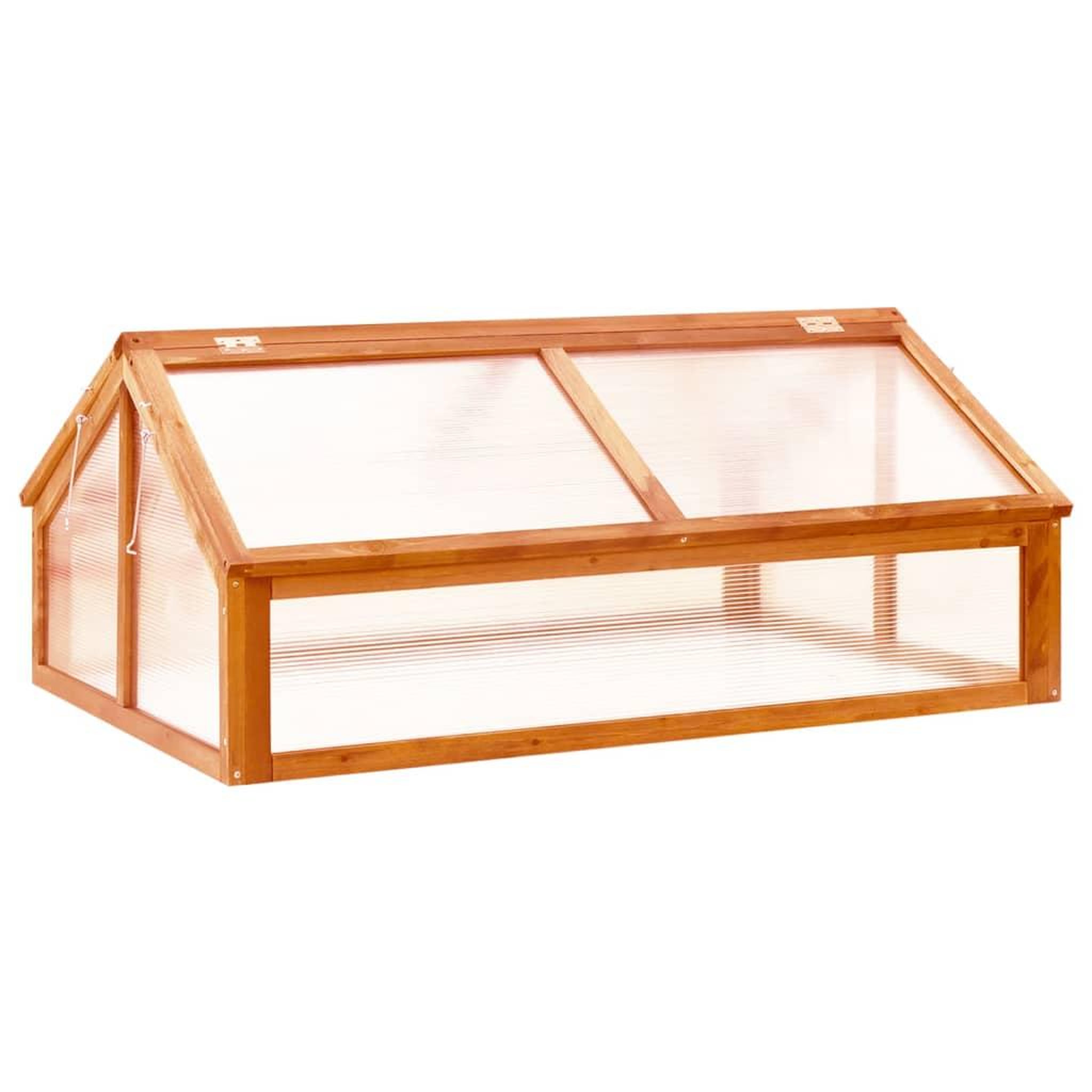 Voir la diapositive 1 : VIDAXL Serre Marron 114x80x50 cm Bois de sapin