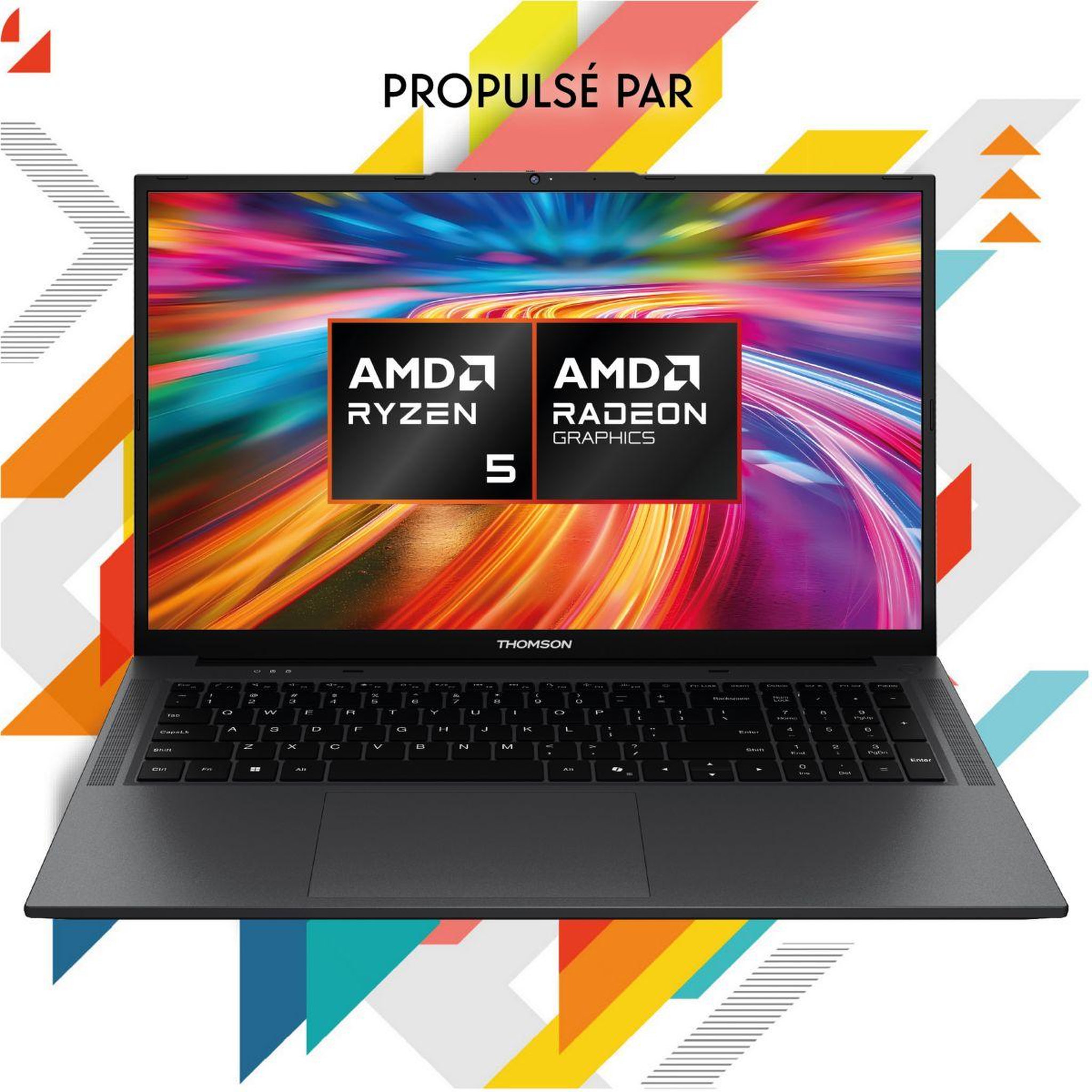 Voir la diapositive 2 : THOMSON Ordinateur portable n17r5-16tu512 17  amd ryzen 5 7530u 16 go ram ddr4 ssd 512 go