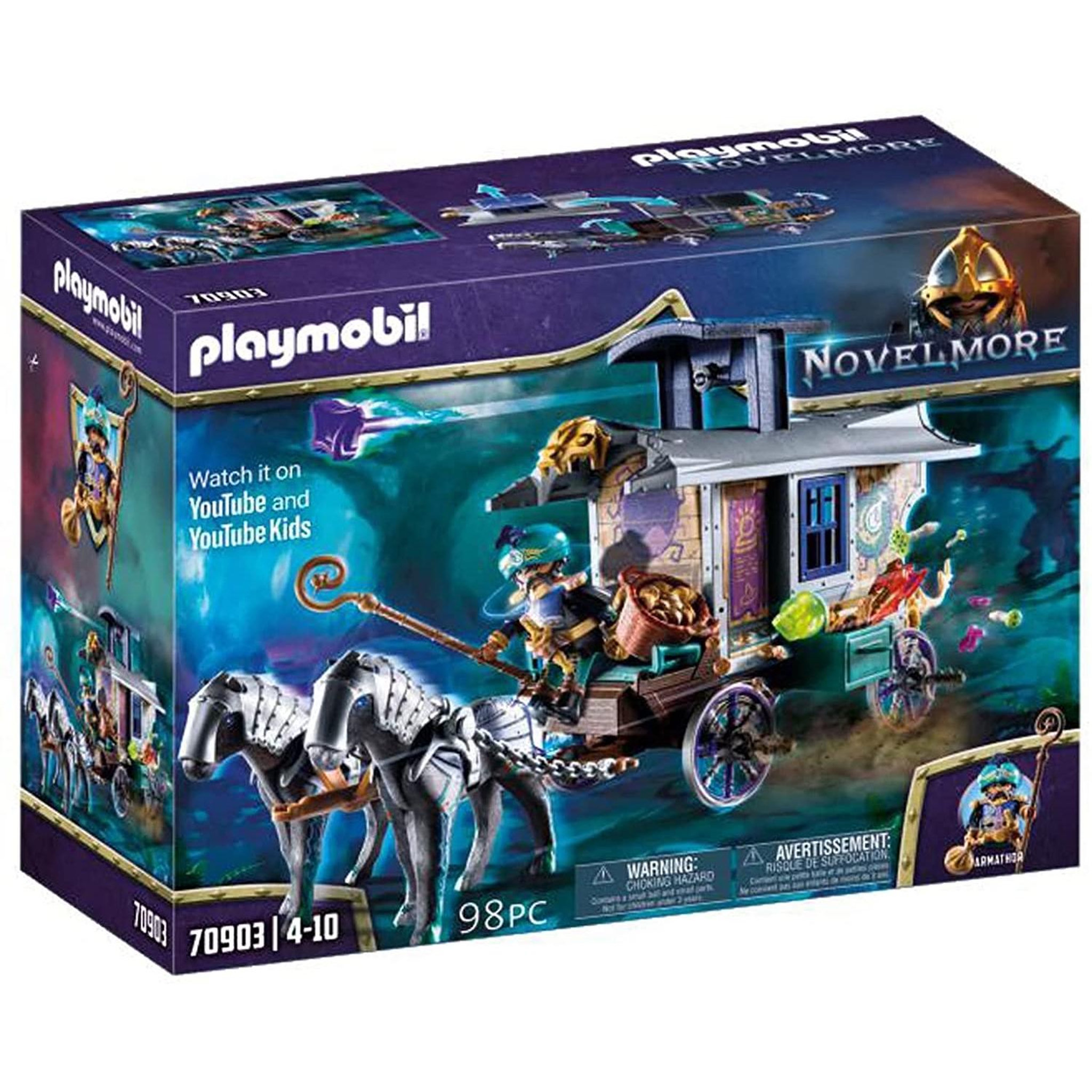 PLAYMOBIL Novelmore Violet Vale - Marchand et chariot