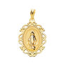 Voir la diapositive 1 : L'ATELIER D'AZUR Médaille Or 18 Carats 750 Jaune Vierge Miraculeuse Filigrane - Chaîne Offerte