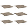 Voir la diapositive 3 : VIDAXL Coussins de chaise jardin lot de 6 taupe 40x40x3cm tissu oxford