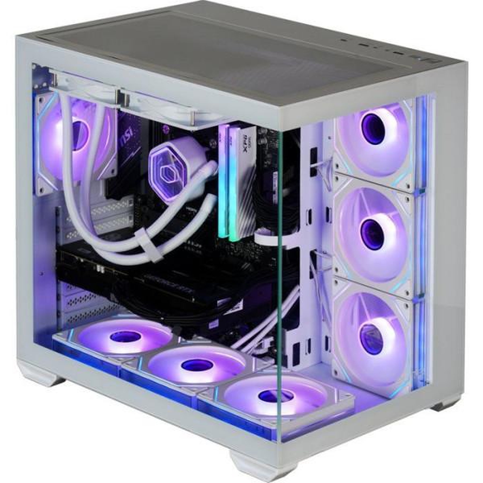 Voir la diapositive 5 : Cooler Master PC Gamer powered by COOLER MASTER - Sans Windows - AMD Ryzen 8700F - RTX 5060 Ti - RAM 32Go DDR5 - SSD 1To - Blanc