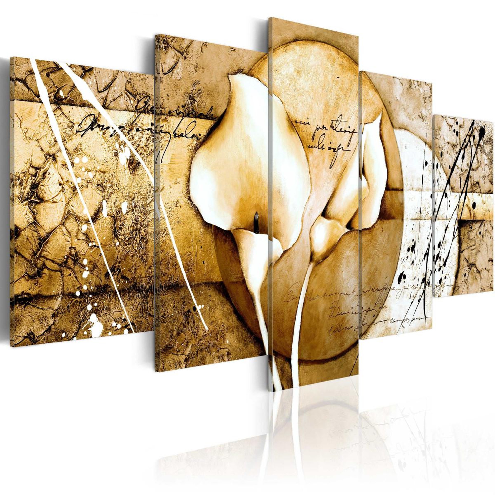 Paris Prix Tableau imprimé  the secret of calla lily beige. Coloris disponibles : Multicolore
