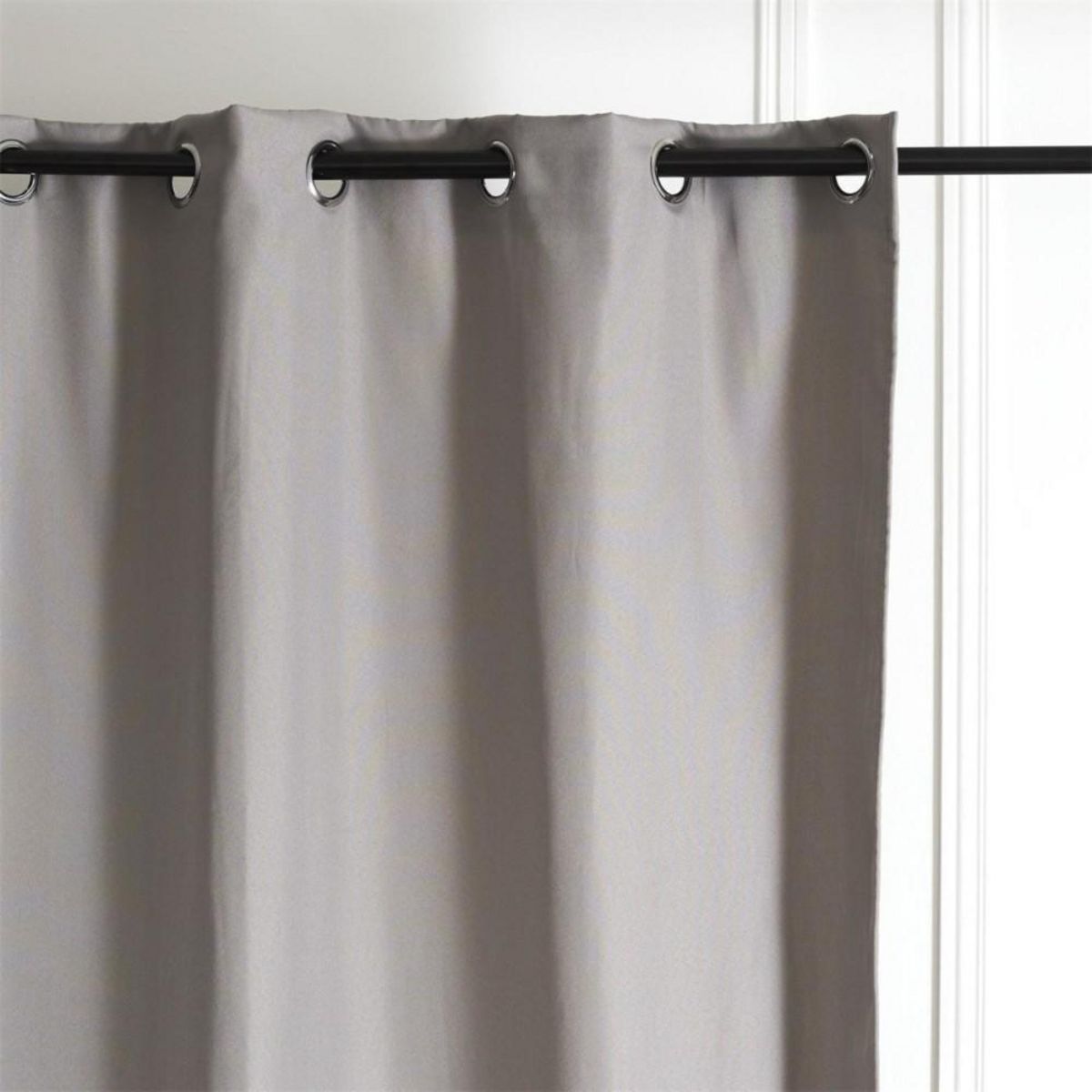 The Home Deco Factory Rideau isolant polaire 135x240 cm gris