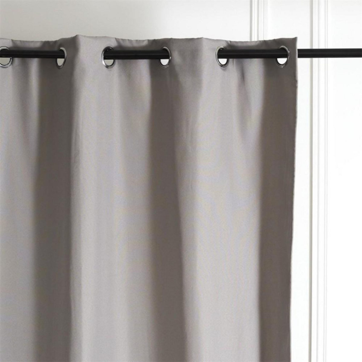 The Home Deco Factory Rideau isolant polaire 135x240 cm gris
