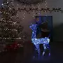 VIDAXL Renne de decoration de Noël Acrylique 140 LED bleues 120 cm