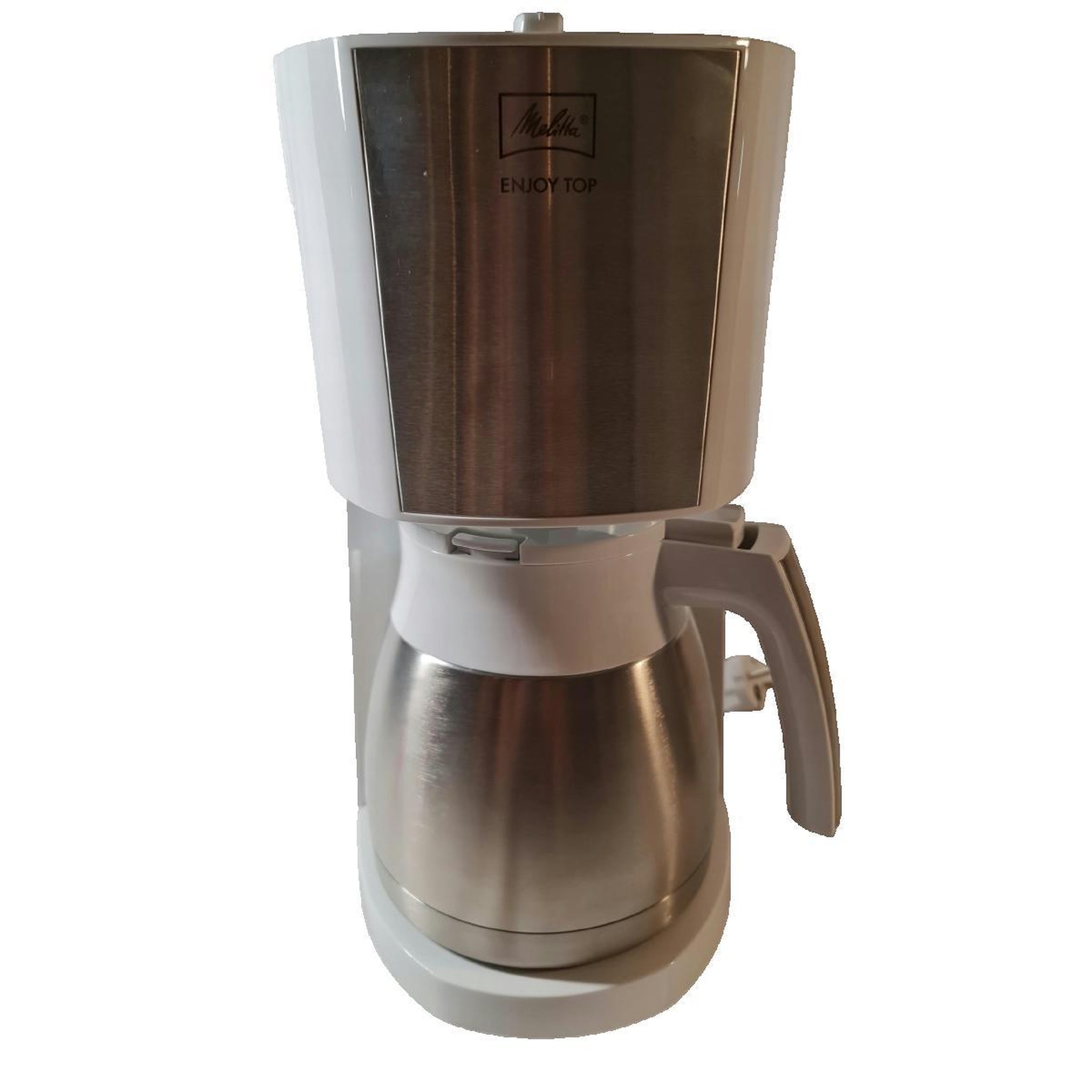 Voir la diapositive 2 : Melitta Cafetière Melitta 4006508214440 Blanc avec accents en acier brossé