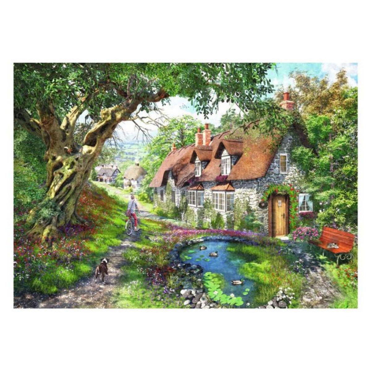 RAVENSBURGER Ravensburger - Jigsaw puzzle Flower Hill Lane, 1000pcs. 120001317