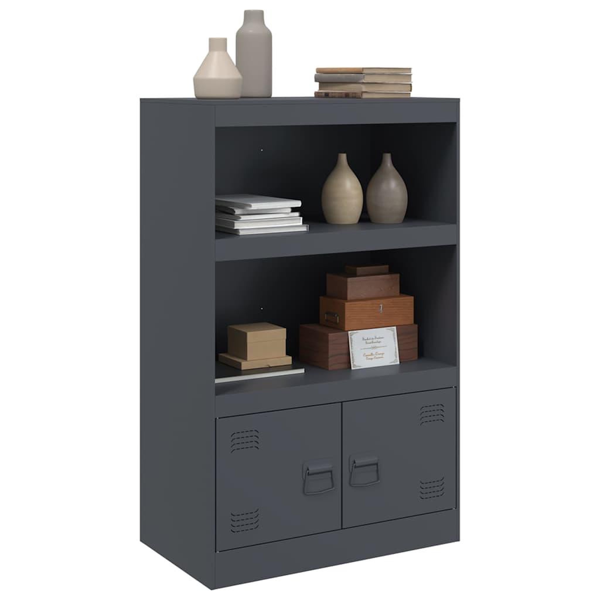 Voir la diapositive 5 : VIDAXL Buffet anthracite 67x39x107 cm acier