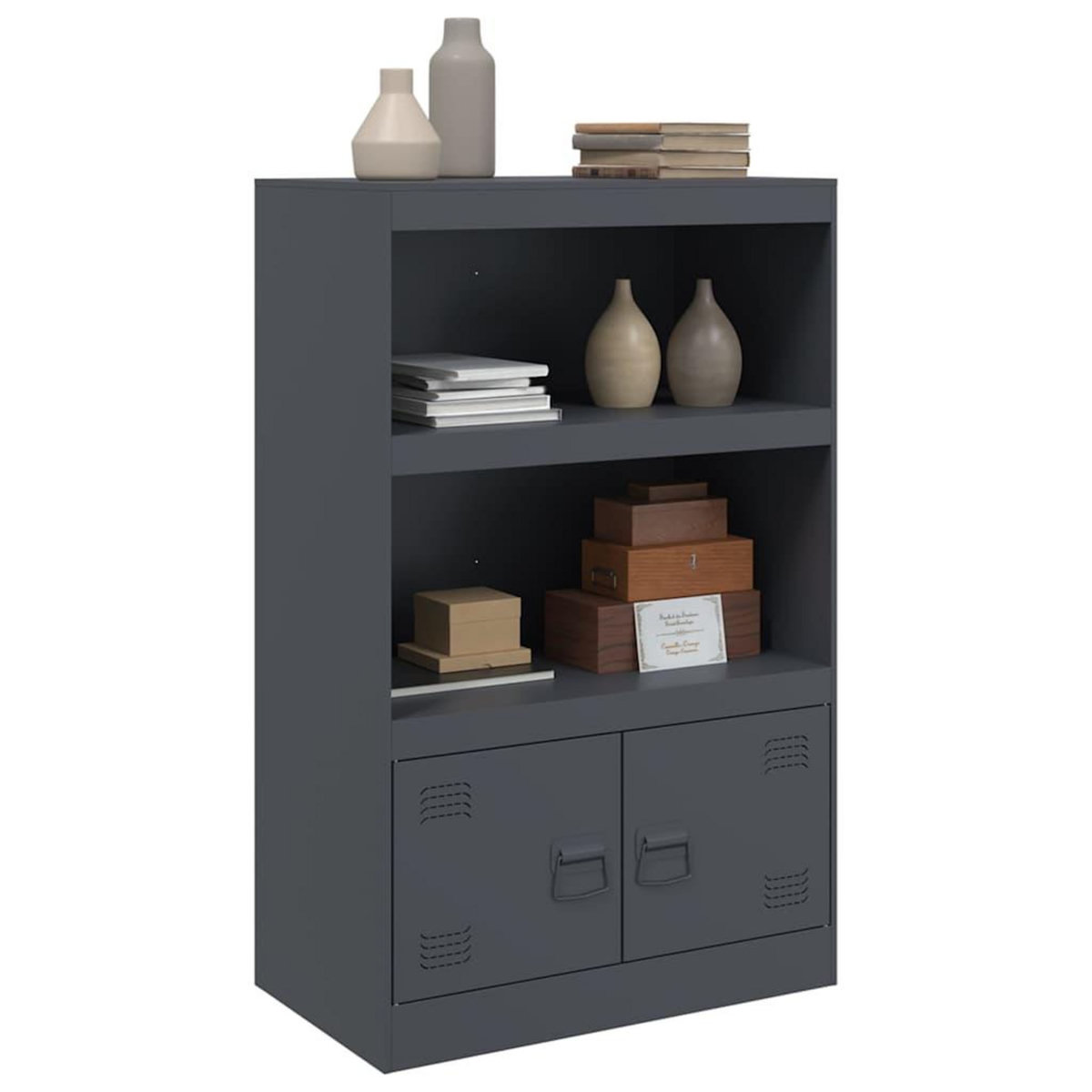 VIDAXL Buffet anthracite 67x39x107 cm acier