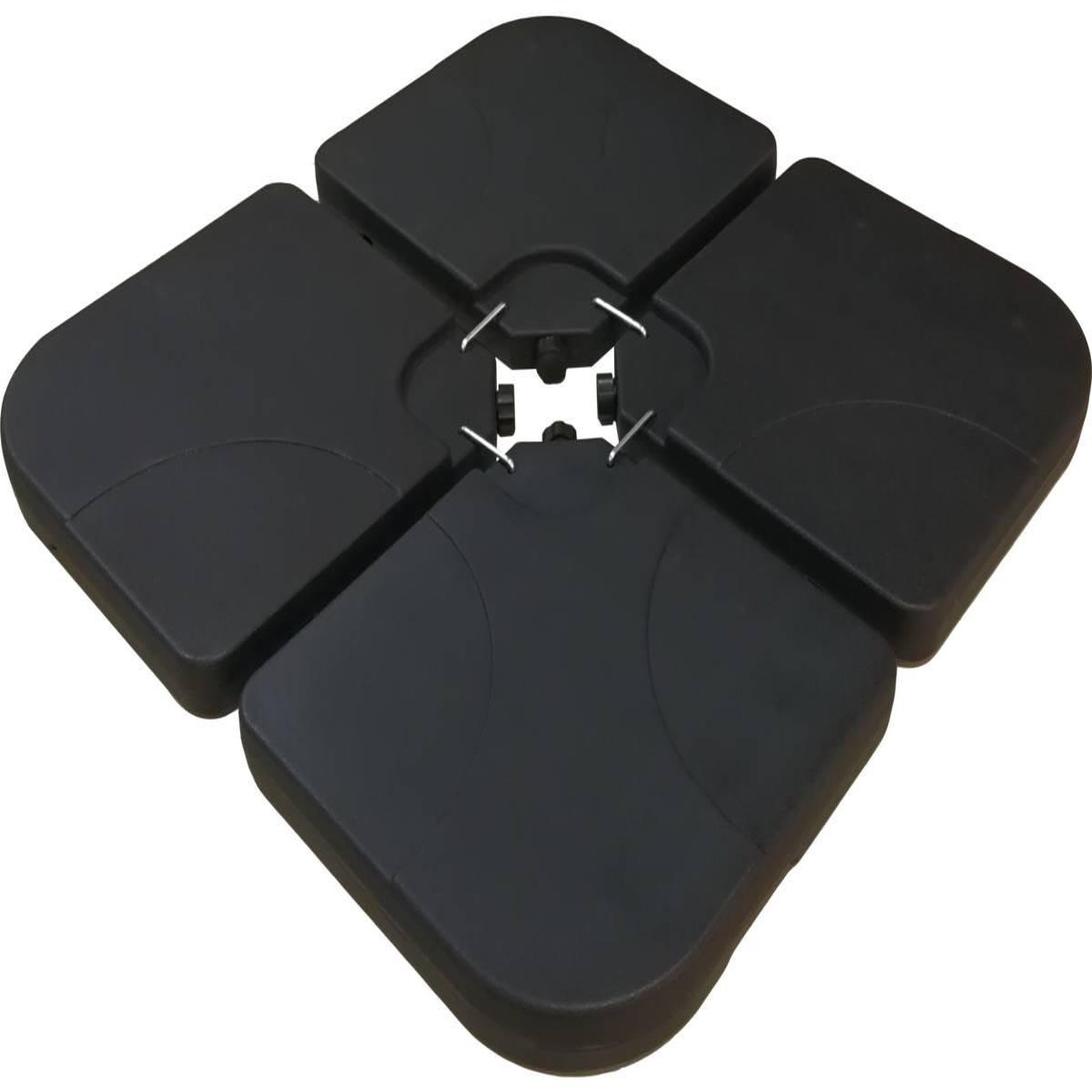 Habitat et Jardin Pied de parasol 4 dalles à lester jusqu'à 3 x 3 - 52l - noir
