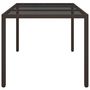 Voir la diapositive 4 : VIDAXL Table de jardin 150x90x75 cm Verre trempe/resine tressee Marron