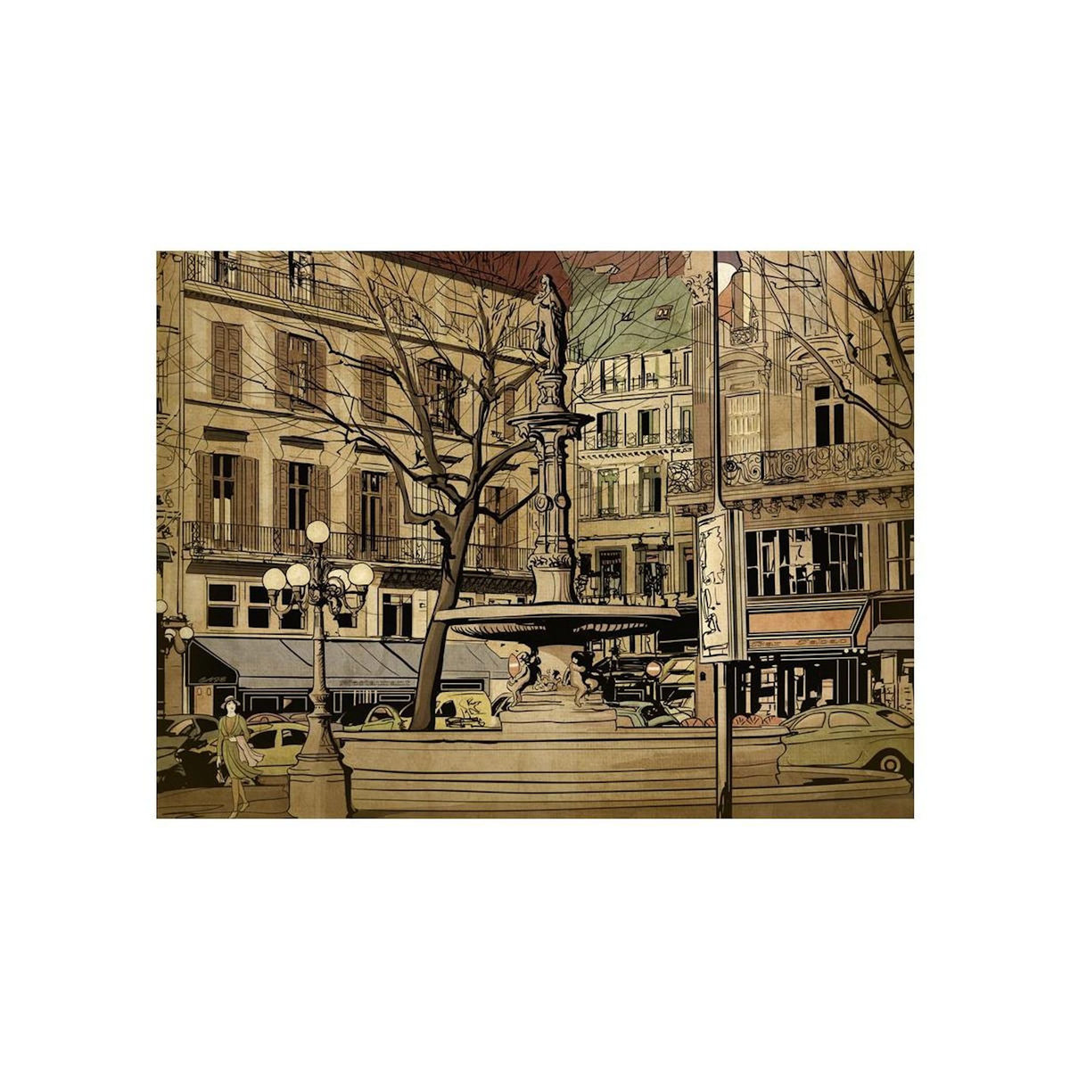 Paris Prix Papier Peint  Parisian Fountain