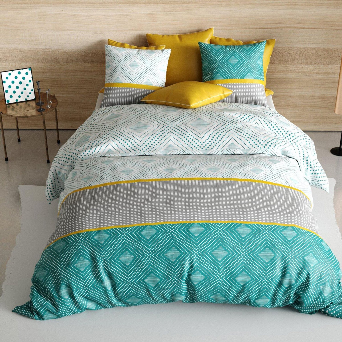 ATELIER DU COTON Parure housse de couette 100% coton 57fils -aurah