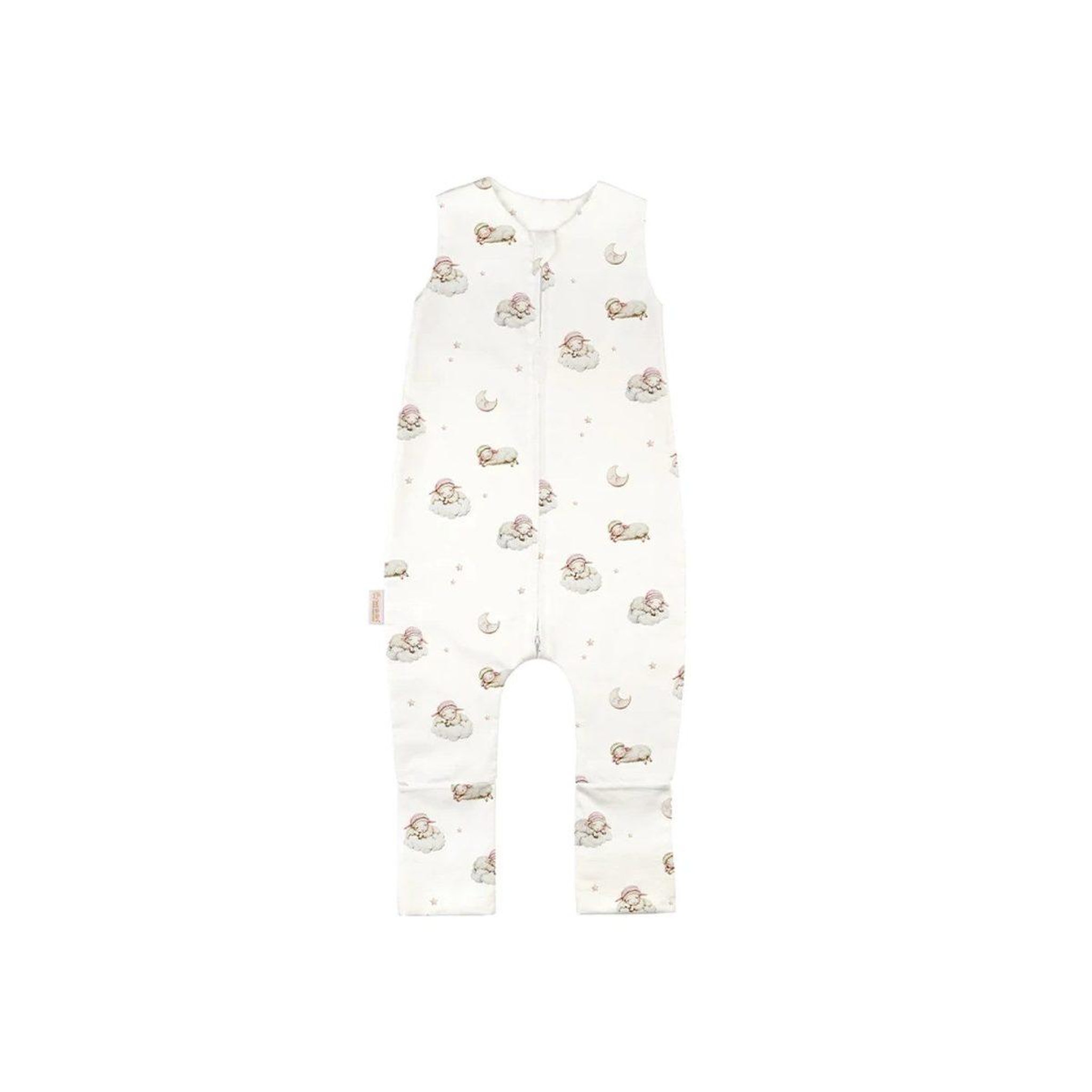 Voir la diapositive 2 : WALDIN Gigoteuse à jambes en coton - taille S (1-2 ans) - motif berceuse, blanc