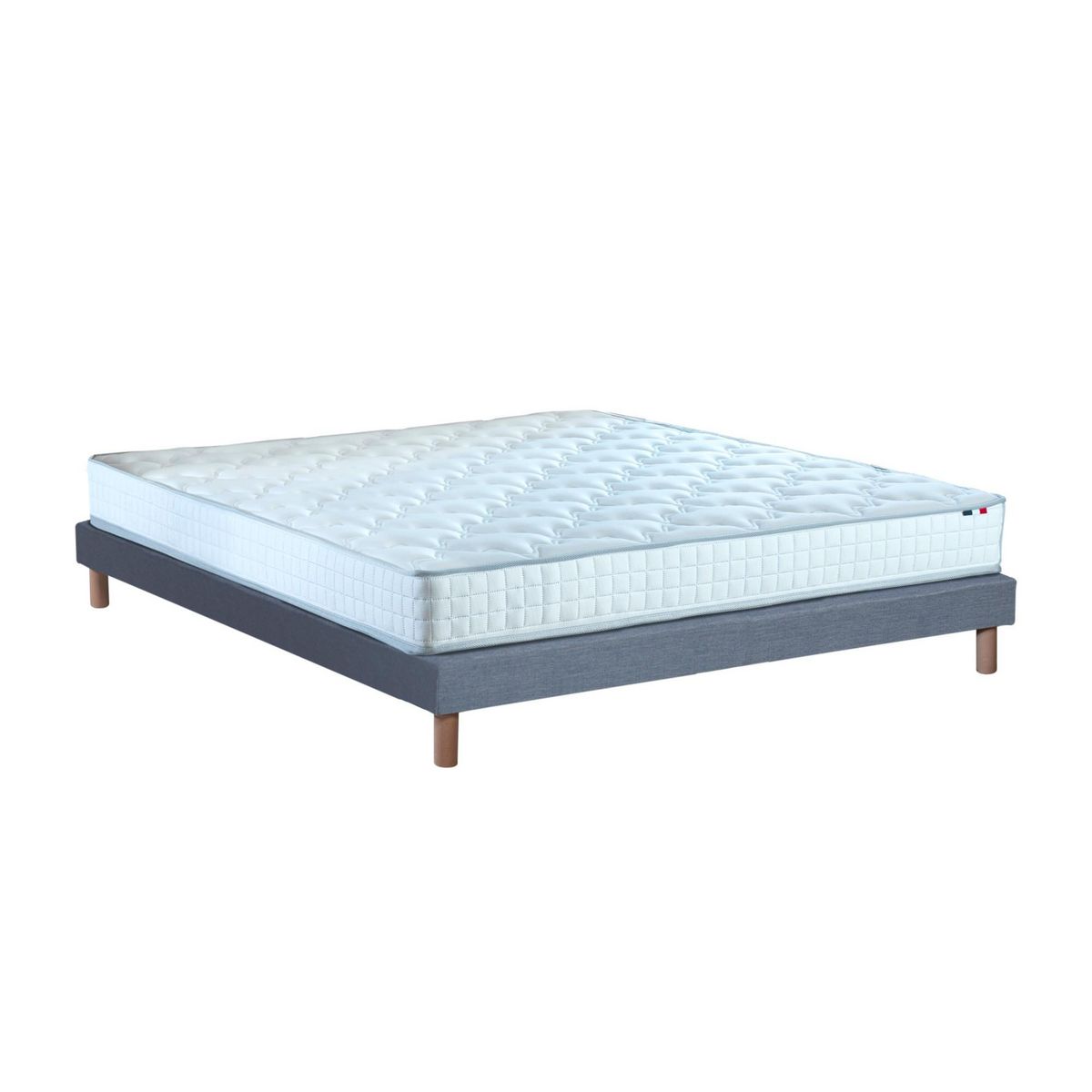 IDLITERIE Ensemble matelas ressorts ensachés, SPECTRE + Sommier tapissier