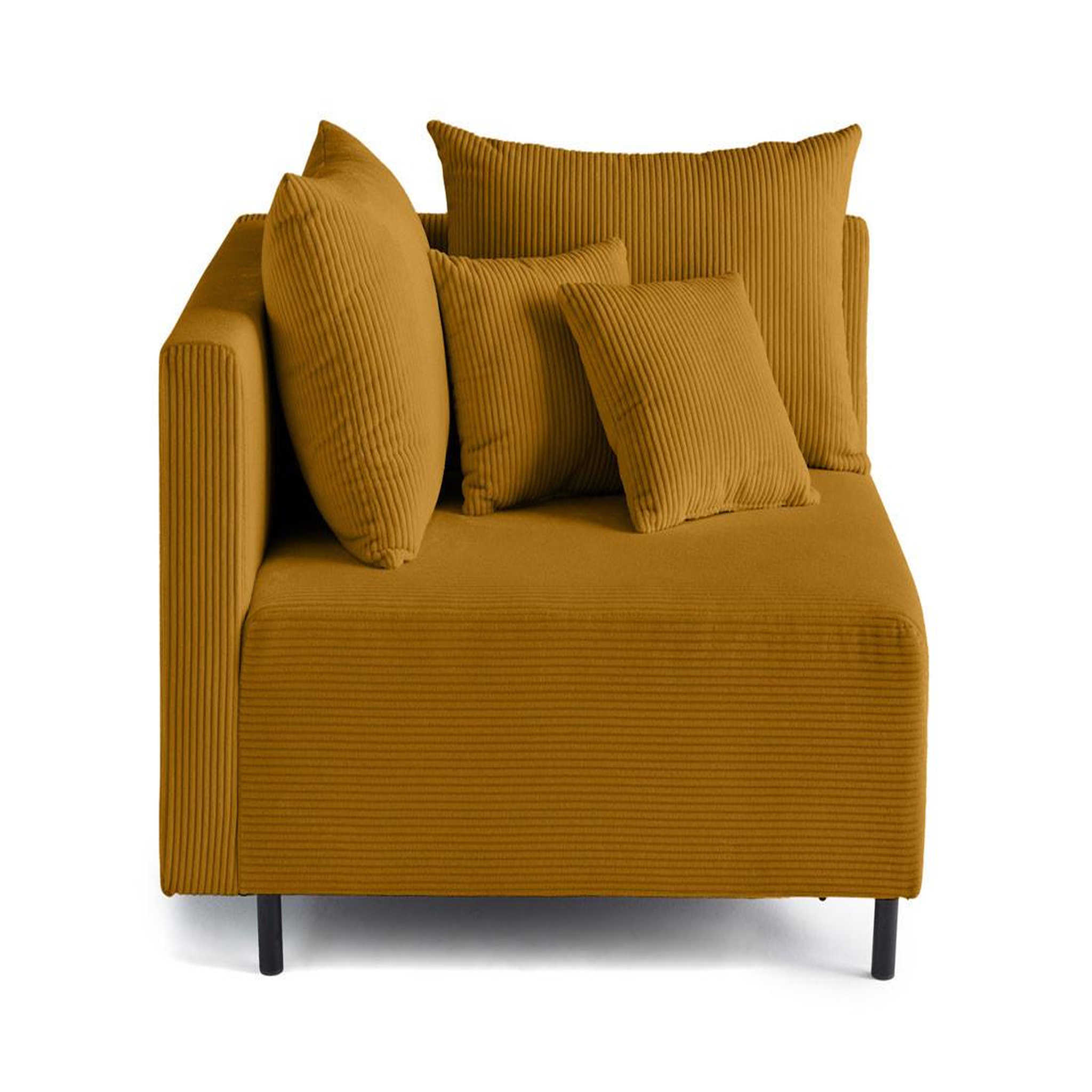 Voir la diapositive 3 : LISA DESIGN Edinburg - module d'assise d'angle gauche - en velours côtelé