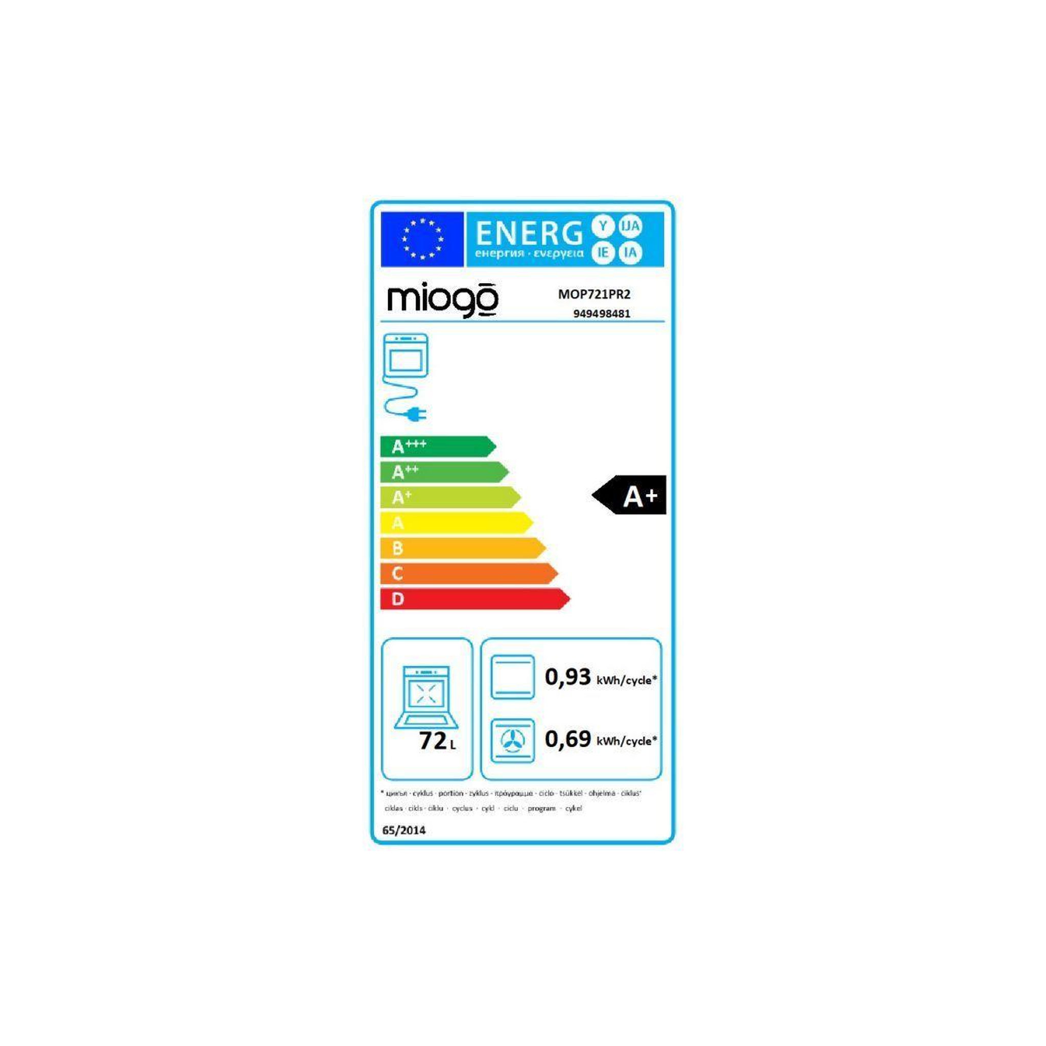 Voir la diapositive 6 : MIOGO Four encastrable mop721pr2 airfry