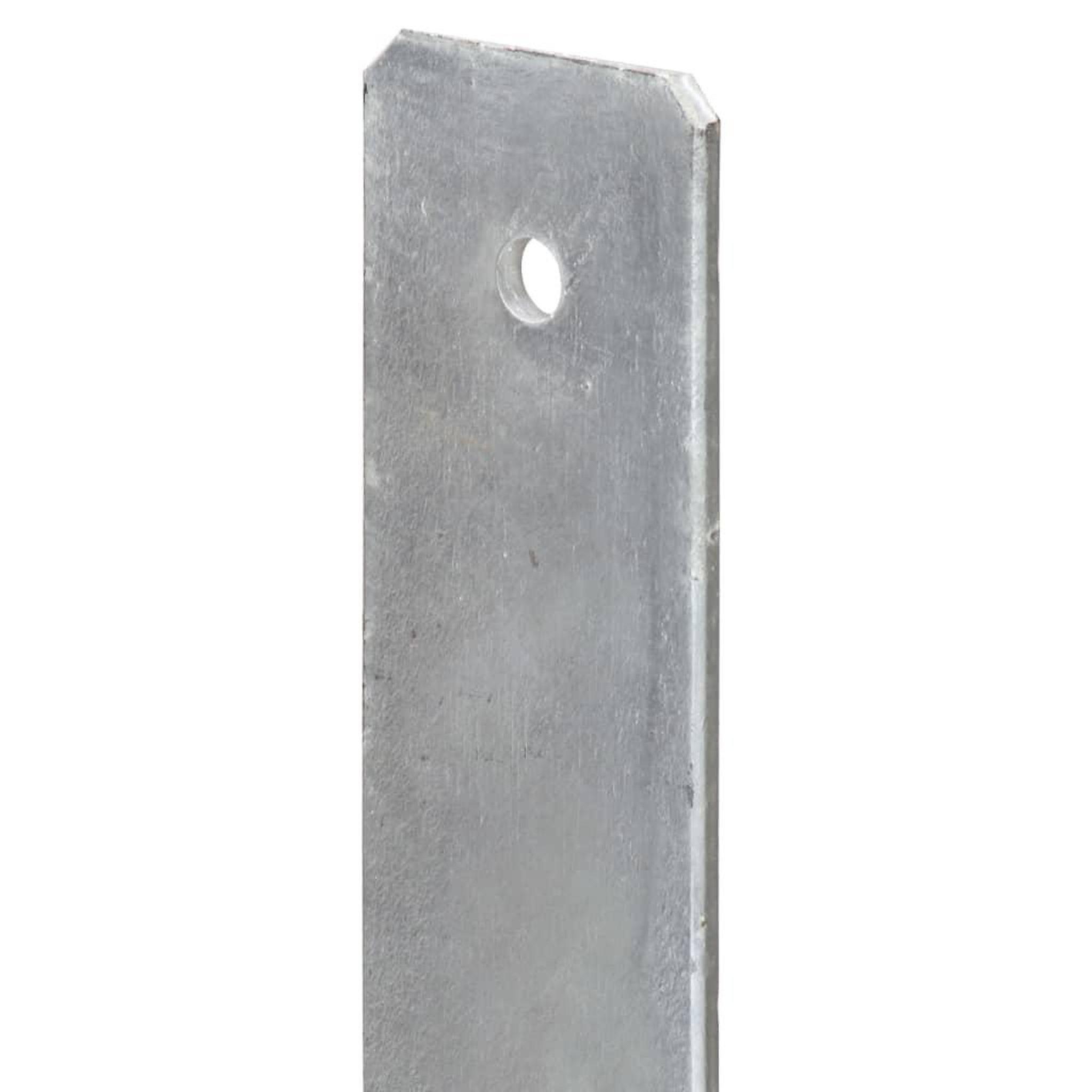 Voir la diapositive 5 : VIDAXL Piquets de cloture 6 pcs Argente 9x6x60 cm Acier galvanise