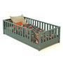 Voir la diapositive 3 : JURABABY Lit au sol enfant en bois SONHO avec matelas - 90x190