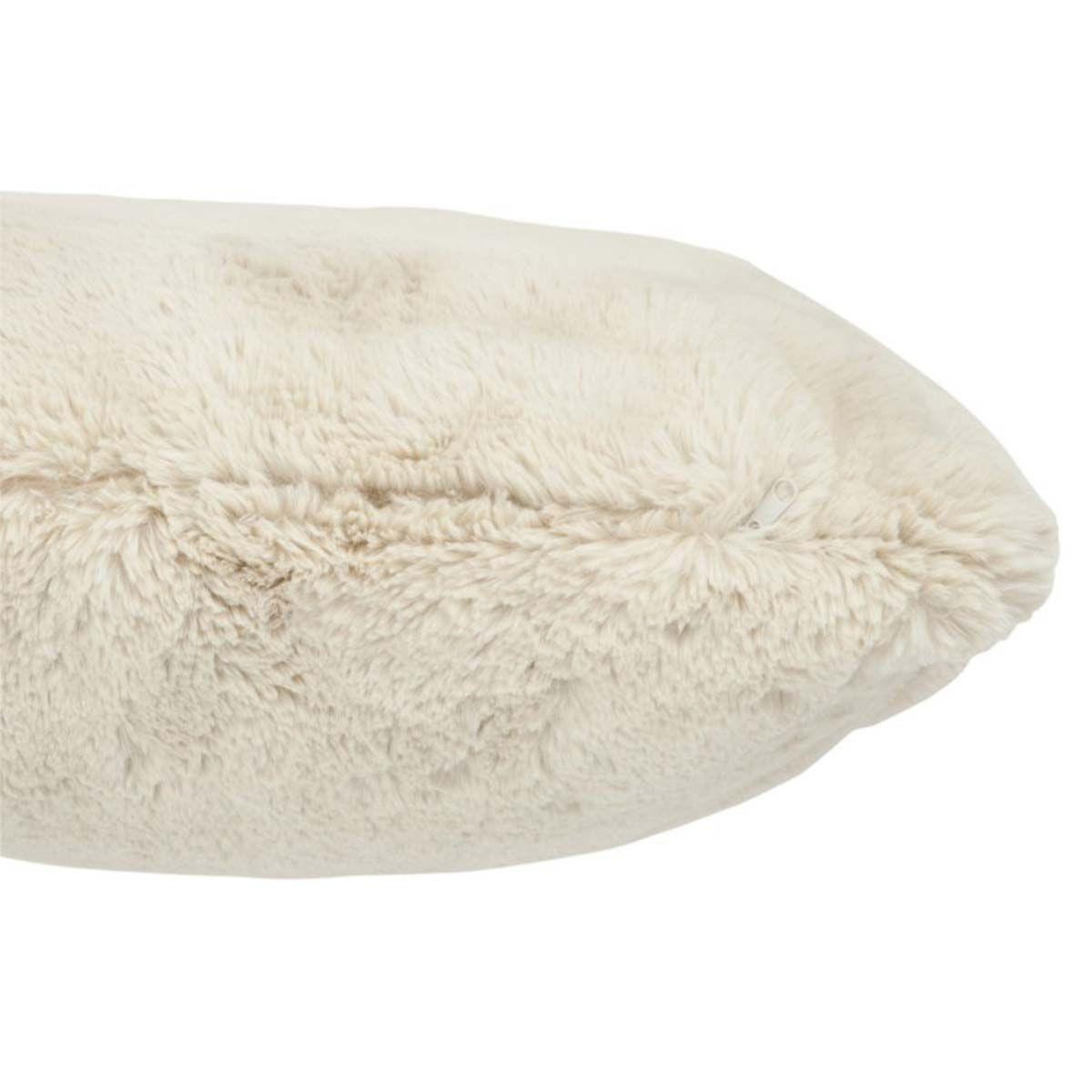 Voir la diapositive 2 : J-LINE Coussin imitation fourrure  cutie  45x45cm gris clair