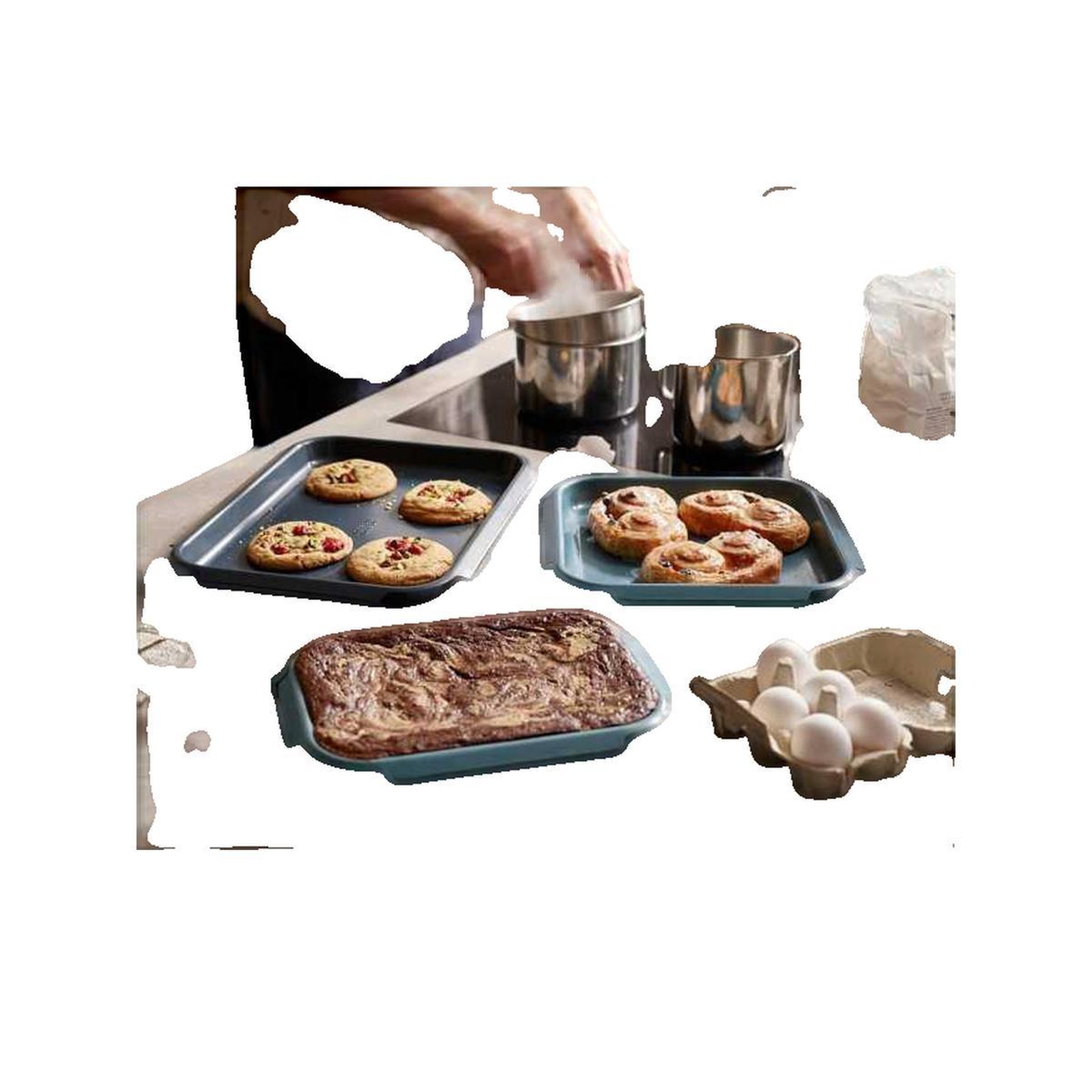 Voir la diapositive 2 : Joseph Joseph Plat à four Joseph Joseph Nest™ Bake bleu