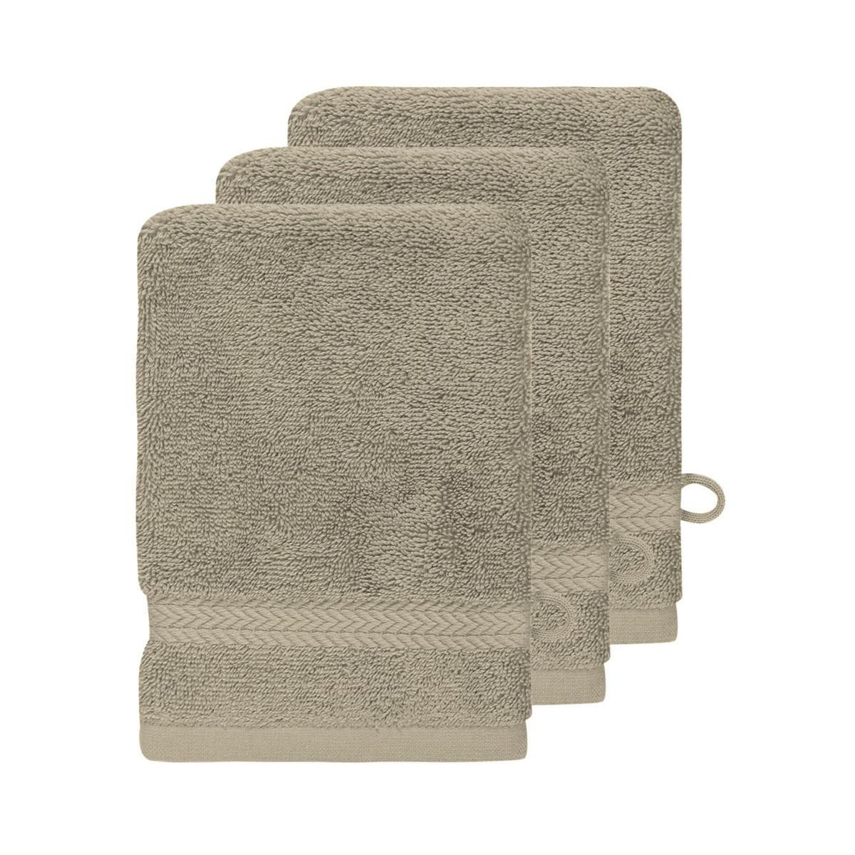 Sensei Maison Lot de 3 gants de toilette 550 g/m² LUXURY - 16x22 cm