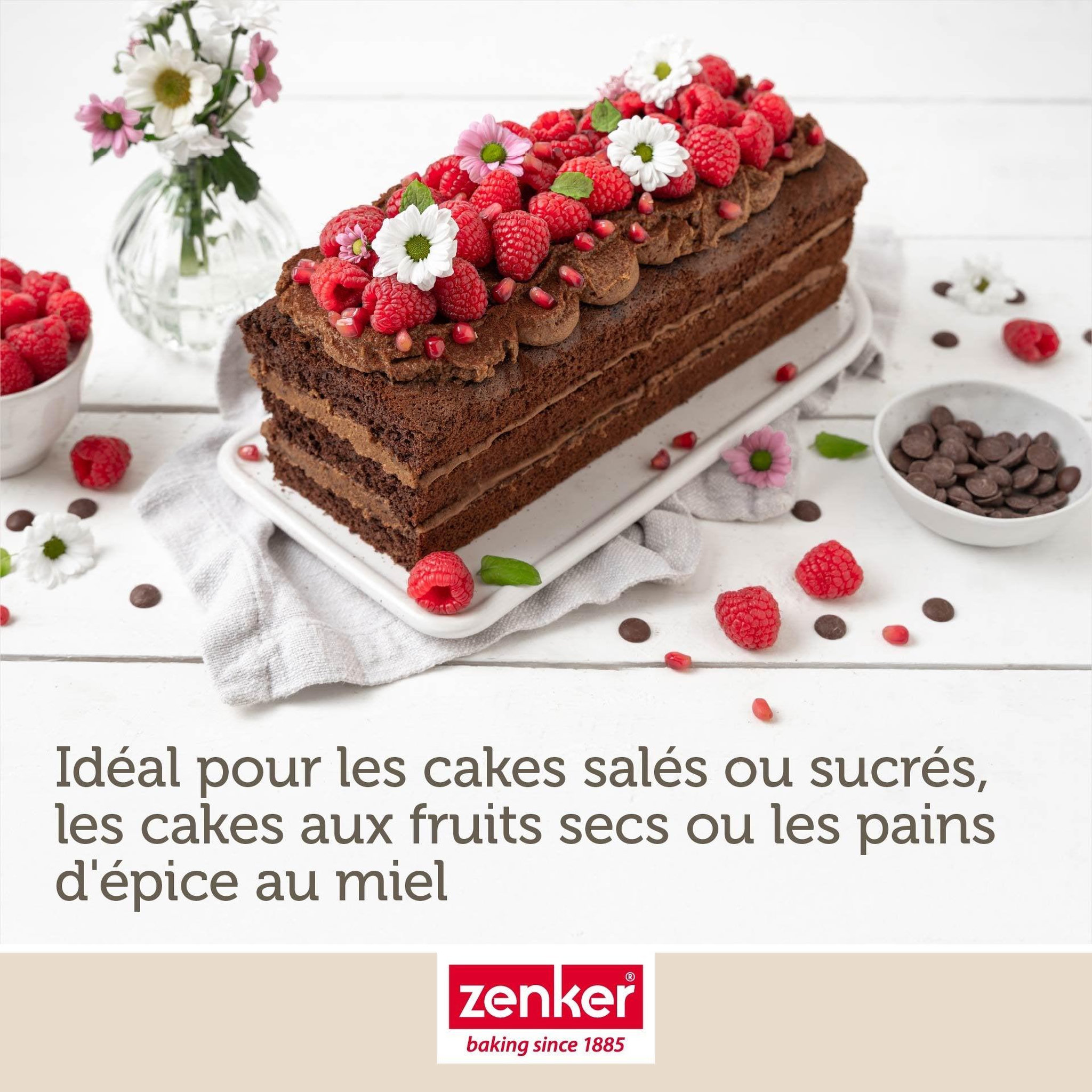 Voir la diapositive 2 : ZENKER Moule à cake extensible 20 à 35 cm zenker perfectback+