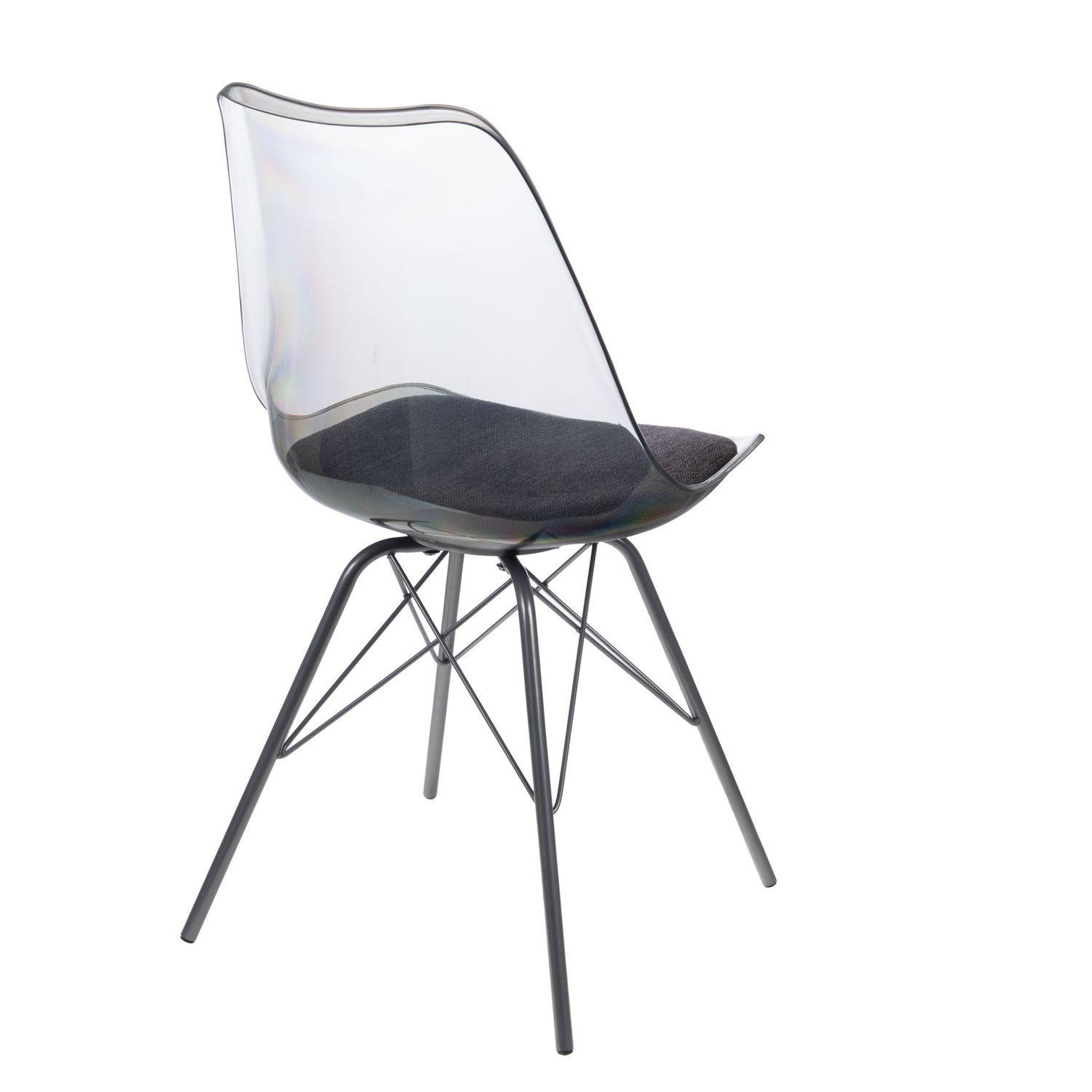 Voir la diapositive 4 : TOILINUX Lot de 4 chaises Diane avec coussin d'assise