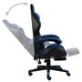 Voir la diapositive 4 : VIDAXL Fauteuil de jeux video avec repose-pied Noir et bleu Similicuir