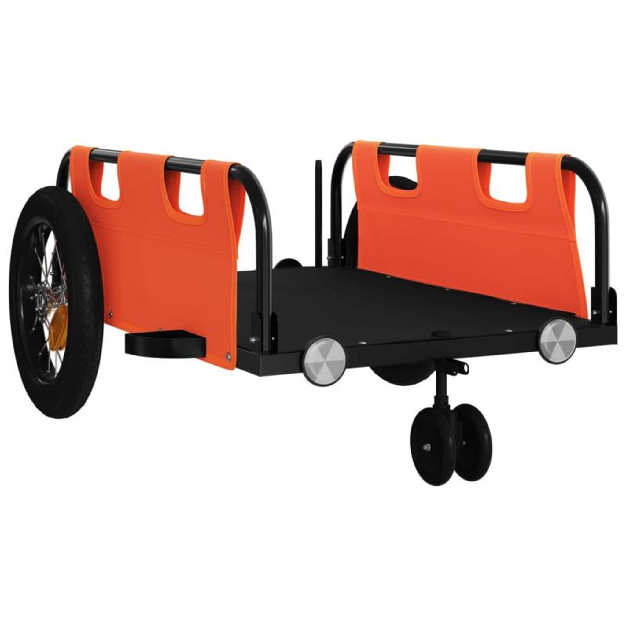 Voir la diapositive 4 : VIDAXL Remorque de vélo orange tissu oxford et fer
