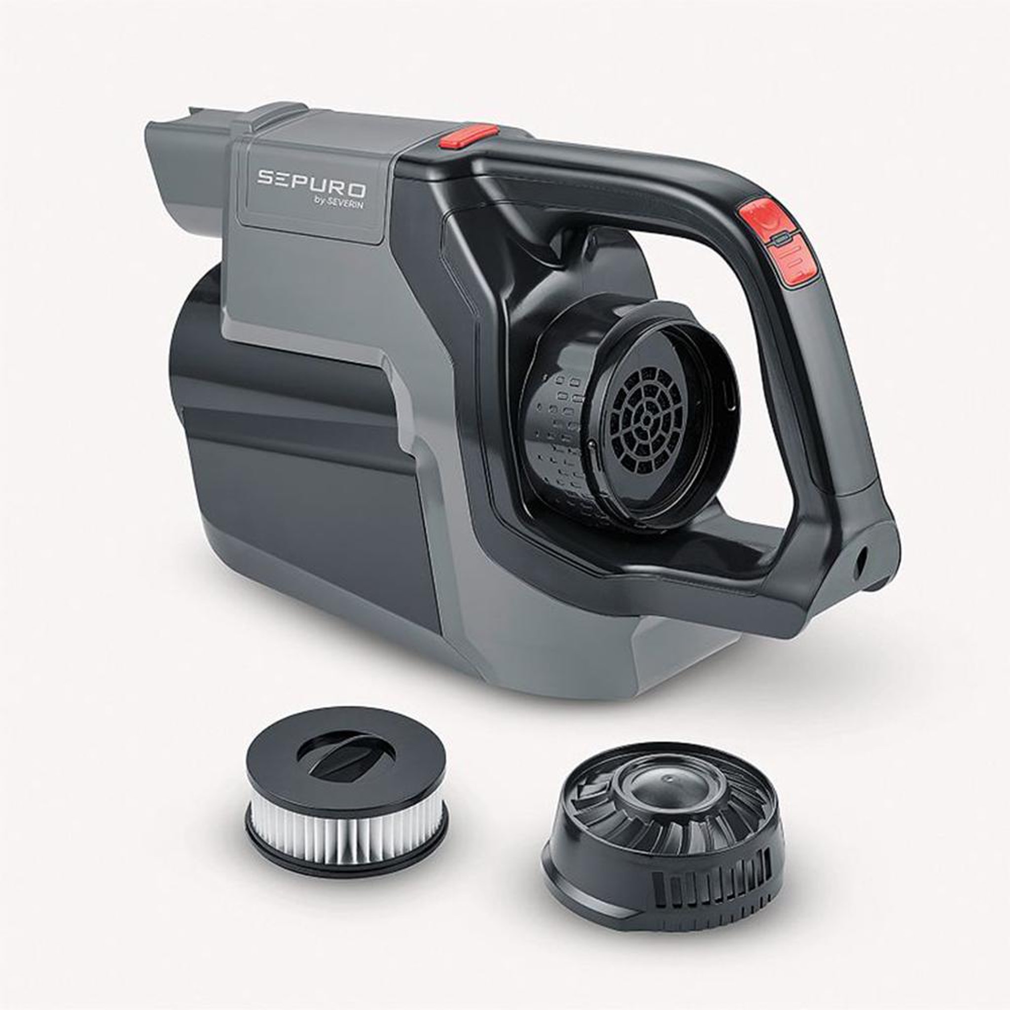 Voir la diapositive 3 : SEVERIN Aspirateur balai 2en1 rechargeable avec sac 18v gris - hv7185