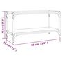 Voir la diapositive 6 : VIDAXL Meuble TV Sonoma gris 80x33x41 cm Bois d'ingenierie et acier