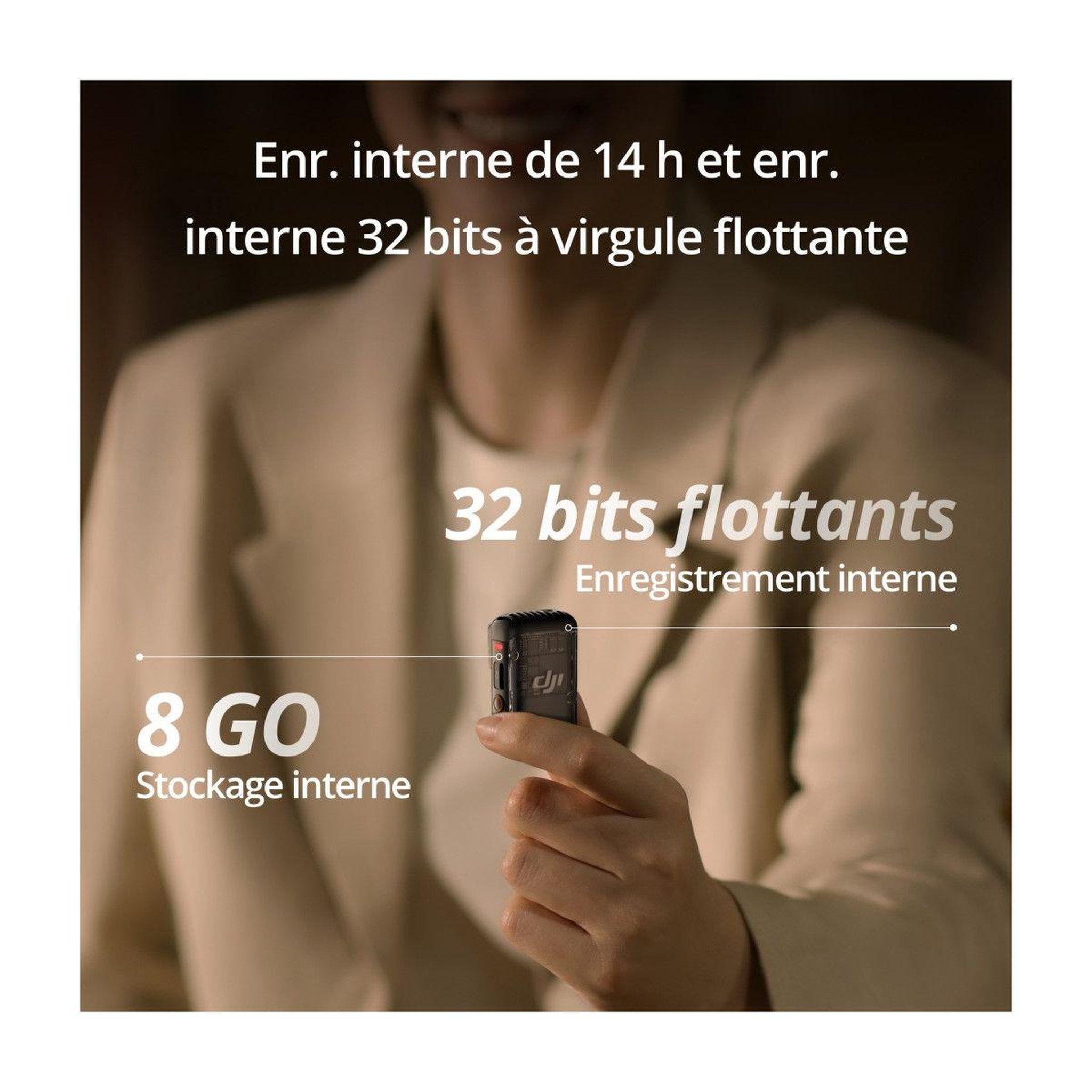 Voir la diapositive 4 : DJI Micro Mic 2 (1 TX + 1 RX)