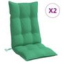 Voir la diapositive 2 : VIDAXL Coussins de chaise a dossier haut lot de 2 vert tissu oxford