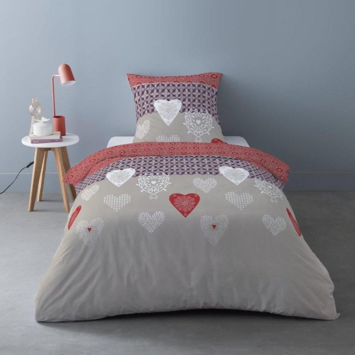 Dourev Housse de couette Flanelle 140x200 NATY + 1 taie