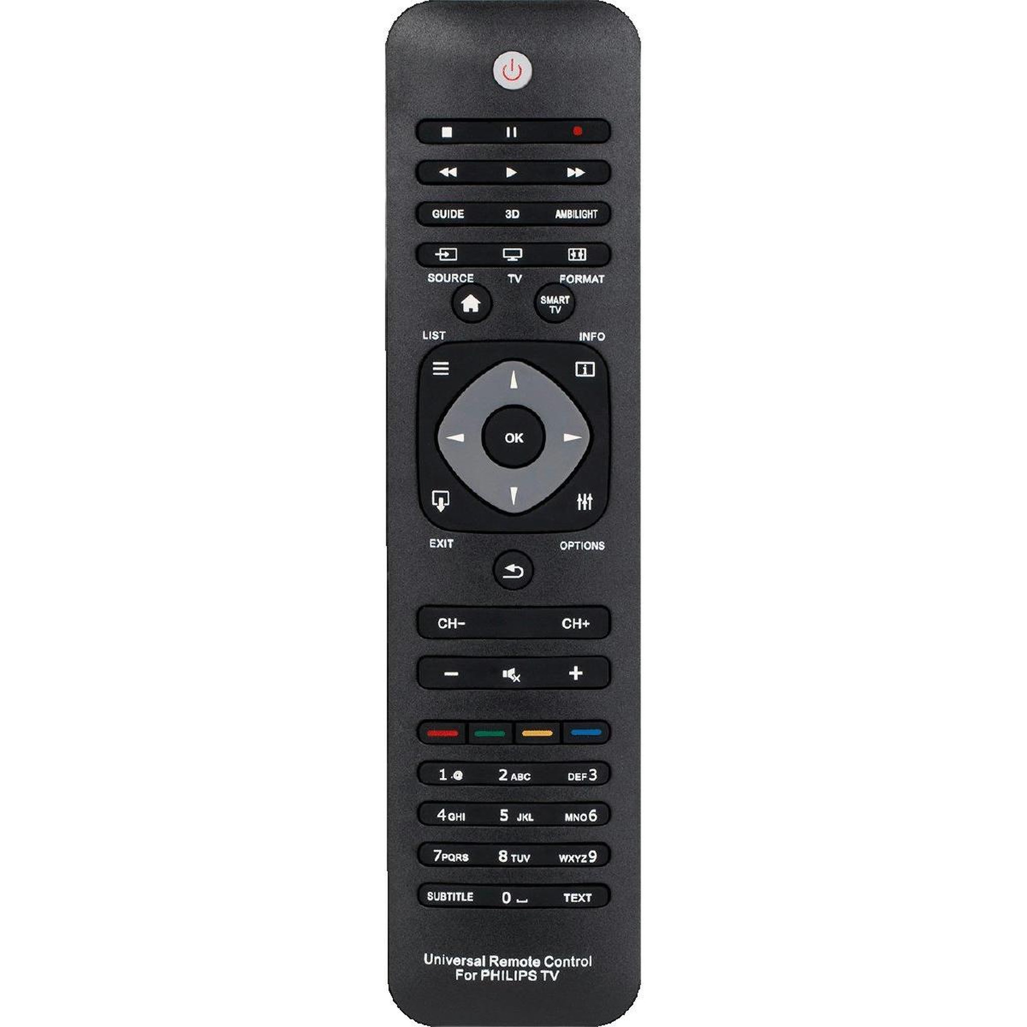 Philips Télécommande Universelle lp 5901890036764 pour téléviseurs Philips, noire