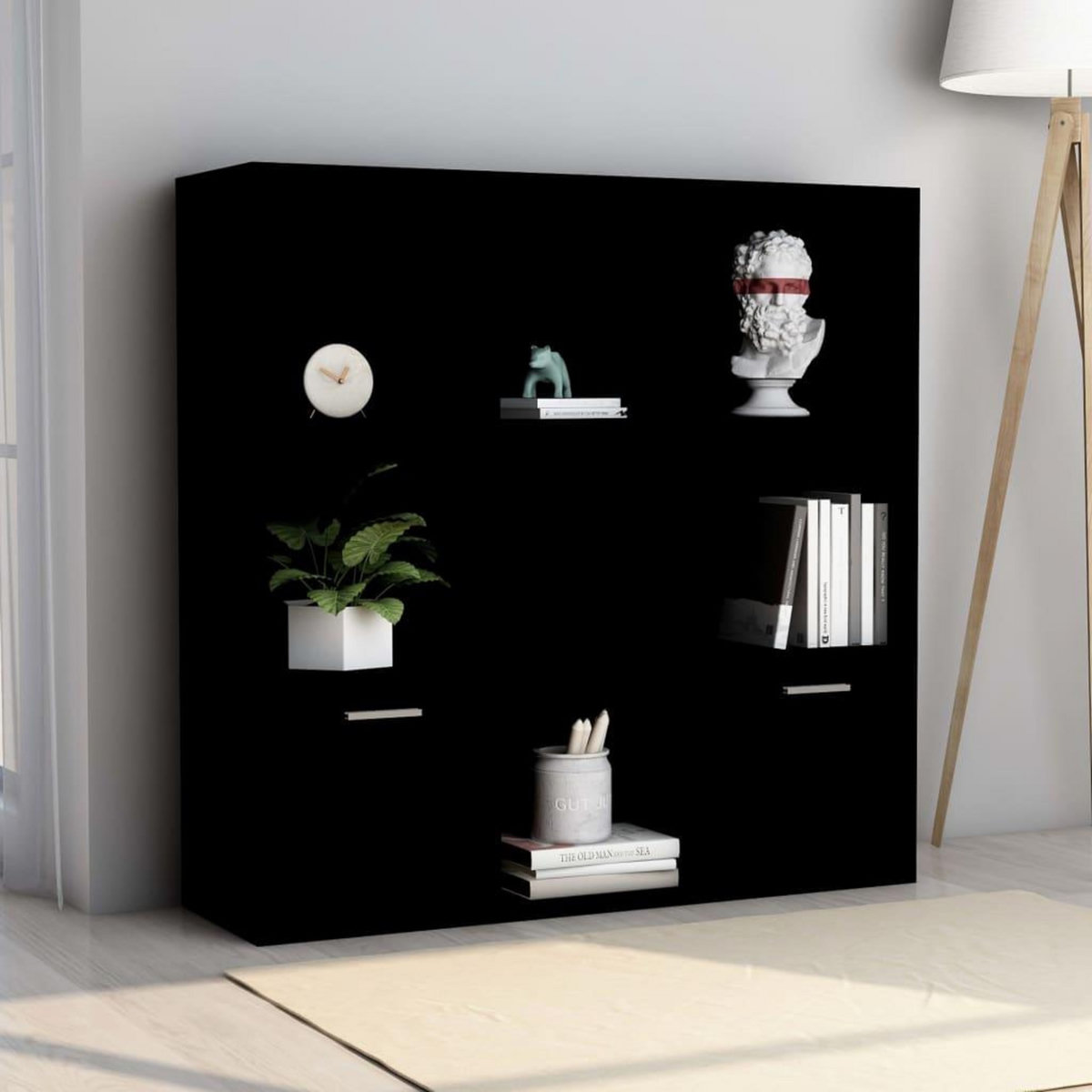 VIDAXL Bibliotheque Noir 98x30x98 cm Bois d'ingenierie