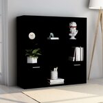 VIDAXL Bibliotheque Noir 98x30x98 cm Bois d'ingenierie
