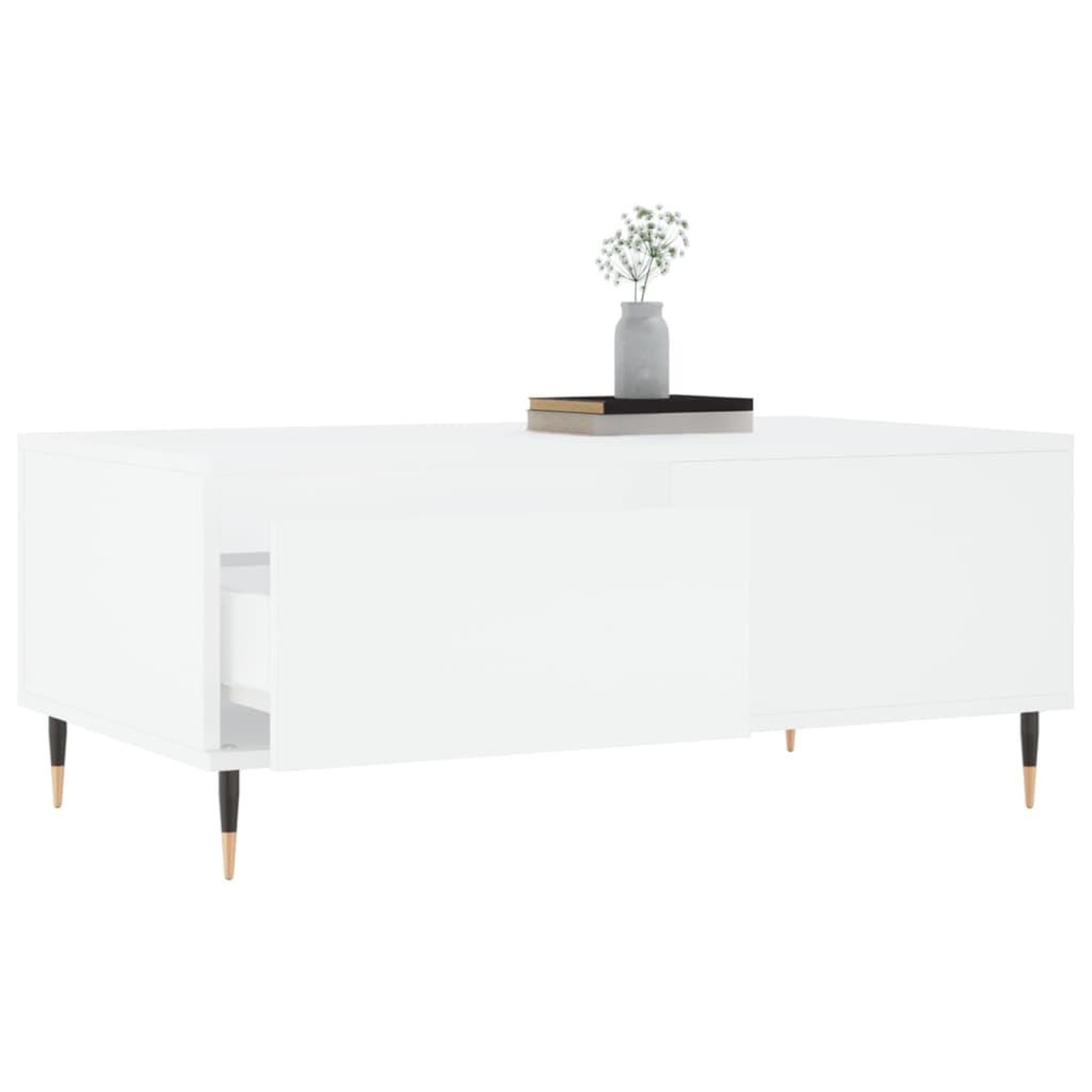 Voir la diapositive 3 : VIDAXL Table basse Blanc 90x50x36,5 cm Bois d'ingenierie