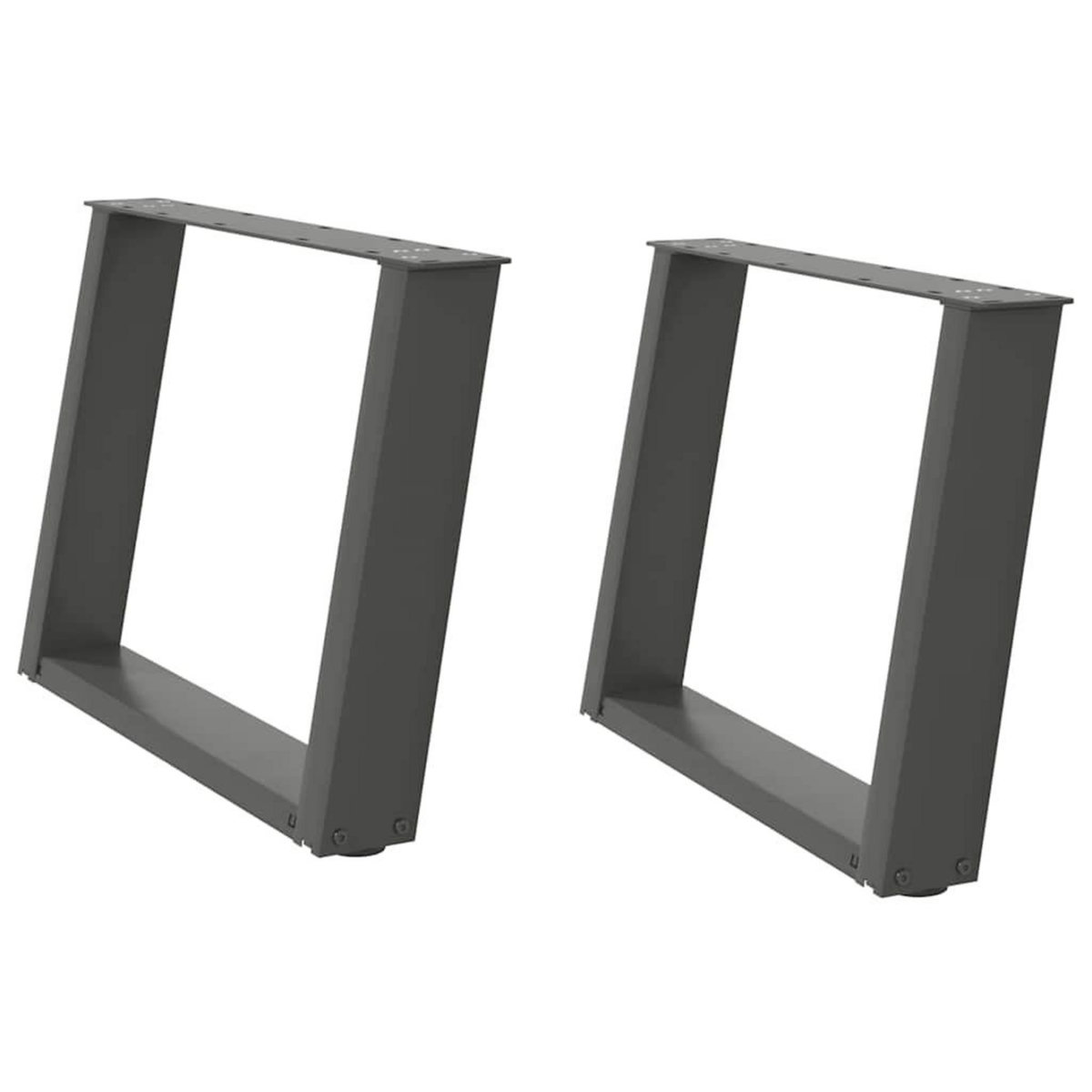 VIDAXL Pieds de table basse forme de U 2 pcs anthracite 60x(42-43) cm