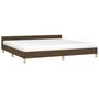 Voir la diapositive 3 : VIDAXL Cadre de lit sans matelas marron fonce 200x200 cm tissu