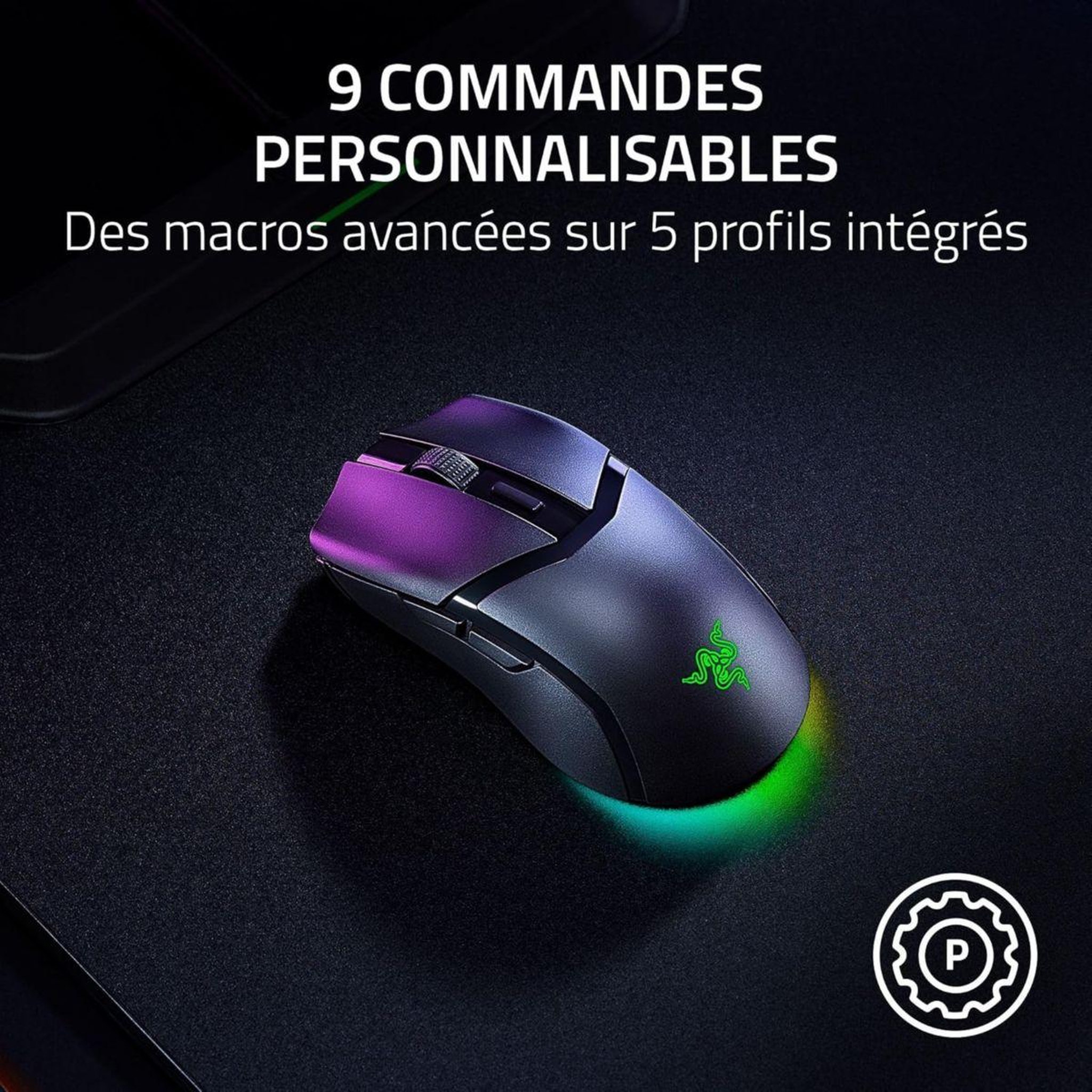 Voir la diapositive 2 : Razer Souris gamer sans fil cobra hyperspeed