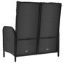 Voir la diapositive 5 : VIDAXL Banc de jardin inclinable avec coussins 107 cm Poly rotin Noir